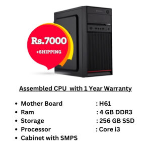 Brand New i3 Custom CPU 4GB Ram 256 GB SSD